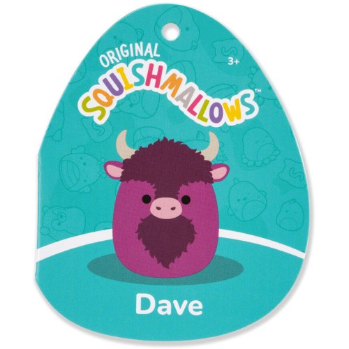 Jazwares Squishmallows 7.5" Plush - Dave the Purple Bison JWSQ4064 196566452619