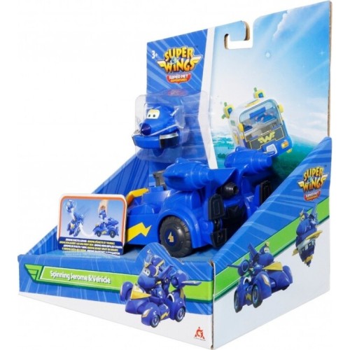 Just toys Super Wings Super Pet Free Wheel Vehicle Spinning Jerome And Vehicle 770310 6911400430943
