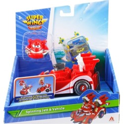 Just toys Super Wings Super Pet Free Wheel Vehicle Spinning Jett And Vehicle 770310 6911400430936