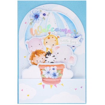 Legami Pop-Up Card - Pop-Up Greeting Card Baby Boy BGPU0016 8052694022563