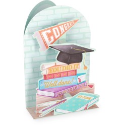 Legami Pop-Up Card - Pop-Up Greeting Card Graduation Books BGPU0025 8052694024529