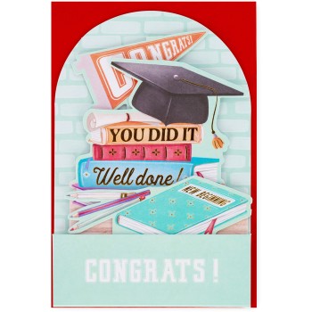Legami Pop-Up Card - Pop-Up Greeting Card Graduation Books BGPU0025 8052694024529