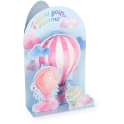 Legami Pop-Up Card - Pop-Up Greeting Card Air Balloon BGPU0022 8052694022624