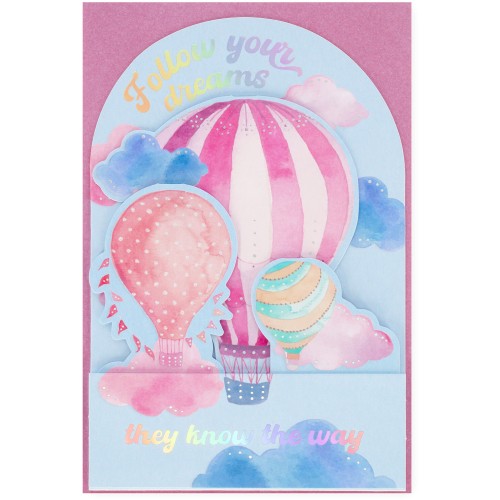 Legami Pop-Up Card - Pop-Up Greeting Card Air Balloon BGPU0022 8052694022624
