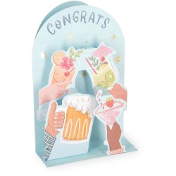 Legami Pop-Up Card - Pop-Up Greeting Card Cocktail BGPU0020 8052694022600