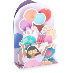 Legami Pop-Up Card - Pop-Up Greeting Card Party Girls BGPU0019 8052694022594