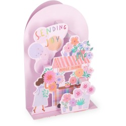 Legami Pop-Up Card - Pop-Up Greeting Card Flower Cart BGPU0017 8052694022570