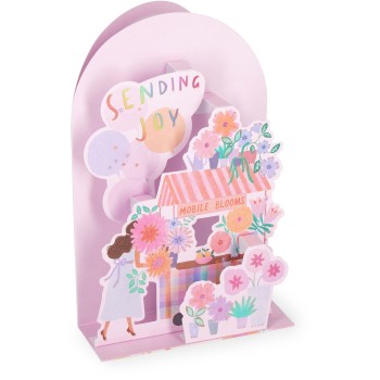 Legami Pop-Up Card - Pop-Up Greeting Card Flower Cart BGPU0017 8052694022570