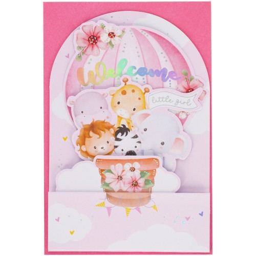 Legami Pop-Up Card - Pop-Up Ευχετήρια Κάρτα Baby Girl BGPU0015 8052694022556