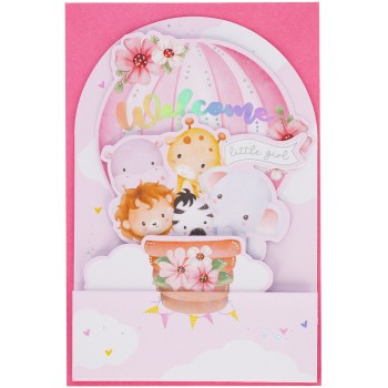 Legami Pop-Up Card - Pop-Up Greeting Card Baby Girl BGPU0015 8052694022556