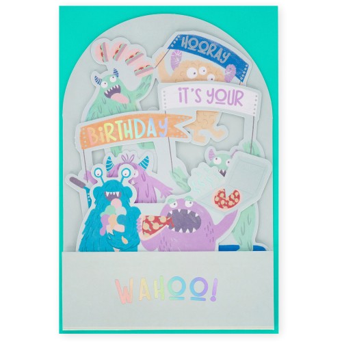 Legami Pop-Up Card - Pop-Up Ευχετήρια Κάρτα Monster BGPU0011 8052694022518