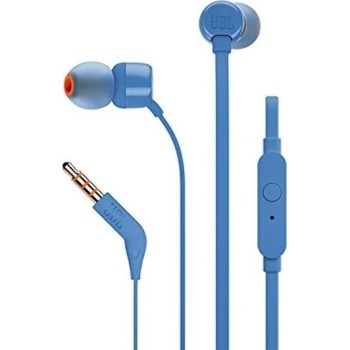 jbl t110 wired universal in-ear headphone with remote  and microphone - blu JBL1003 6925281918940