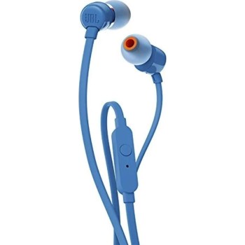jbl t110 wired universal in-ear headphone with remote  and microphone - blu JBL1003 6925281918940