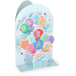 Legami Pop-Up Card - Pop-Up Greeting Card Balloons BGPU0009 8052694022495