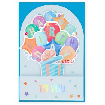 Legami Pop-Up Card - Pop-Up Ευχετήρια Κάρτα Balloons BGPU0009 8052694022495