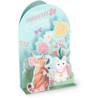 Legami Pop-Up Card - Pop-Up Greeting Card Kitty BGPU0002 8052694022426