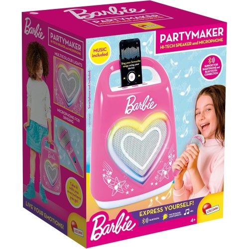 Lisciani Barbie Party - Partymaker Φορητό Ηχείο Bluetooth Καραόκε Με Μικρόφωνο 104475 8008324104475