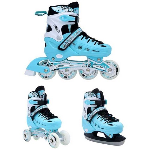 ΑΘΛΟΠΑΙΔΙΑ 10305 αυξομειούμενα πατίνια/roller skates/παγοπέδιλα 3 σε 1 - μέντα 002.10305/RIS/MN 9985777005445