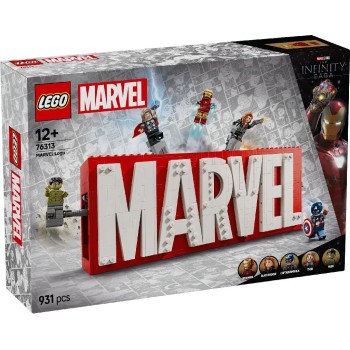 LEGO Marvel Avengers Marvel Super Heroes Logo and Minifigures 76313 5702017817866