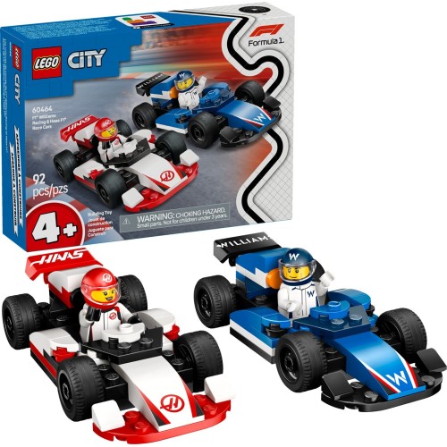LEGO City f1 williams racing and haas race cars 60464 5702017812632