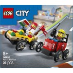 LEGO City pizza vs. fire truck race car pack 60458 5702017812588