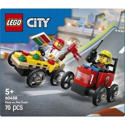 LEGO City pizza vs. fire truck race car pack 60458 5702017812588