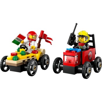 LEGO City Πακέτο Αγωνιστικών Αυτοκινήτων - Φορτηγάκι Πίτσας Vs. Πυροσβεστικό Φορτηγό 60458 5702017812588