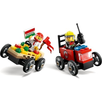 LEGO City pizza vs. fire truck race car pack 60458 5702017812588