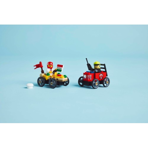 LEGO City pizza vs. fire truck race car pack 60458 5702017812588