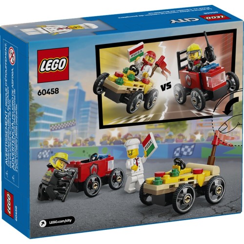 LEGO City Πακέτο Αγωνιστικών Αυτοκινήτων - Φορτηγάκι Πίτσας Vs. Πυροσβεστικό Φορτηγό 60458 5702017812588
