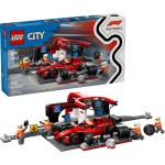 LEGO City f1 pit stop and crew with ferrari car 60443 5702017812496