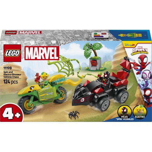 LEGO Marvel Avengers Marvel Super Heroes Κυνηγητό Σπιν Και Ελέκτρο Με Δεινοσαυρο-Οχήματα 11198 5702017814797