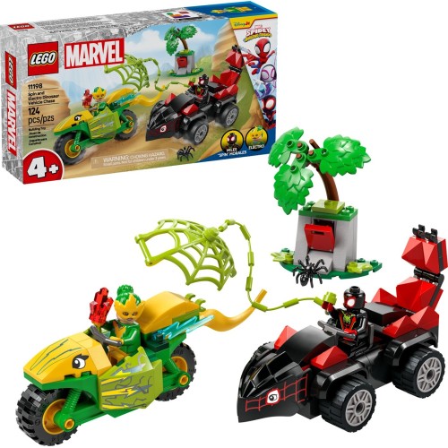 LEGO Marvel Avengers Marvel Super Heroes Κυνηγητό Σπιν Και Ελέκτρο Με Δεινοσαυρο-Οχήματα 11198 5702017814797