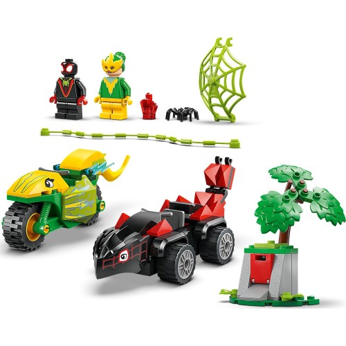 LEGO Marvel Avengers Marvel Super Heroes Κυνηγητό Σπιν Και Ελέκτρο Με Δεινοσαυρο-Οχήματα 11198 5702017814797