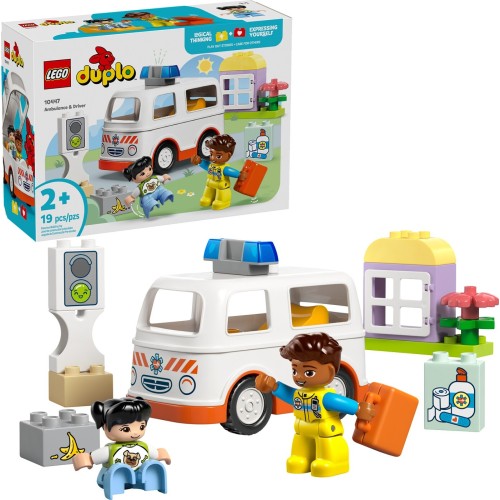 LEGO DUPLO Ασθενοφόρο & Οδηγός Για Παιχνίδι Μίμησης 10447 5702017816005