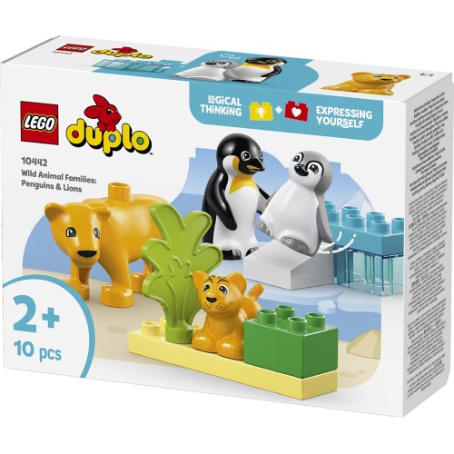 LEGO DUPLO Οικογένειες Άγριων Ζώων: Πιγκουίνοι & Λιοντάρια 10442 5702017783833