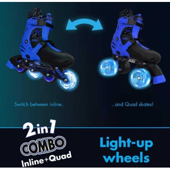 ΑΘΛΟΠΑΙΔΙΑ Yvolution Combo Skates 2 in 1 - Blue 53.NT10B4 0810012241878
