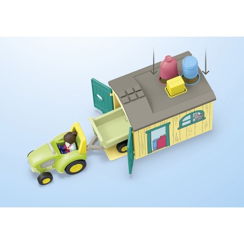Playmobil Junior: Farm Adventure With Tractor, Trailer, And Animal Friends 71656 4008789716566