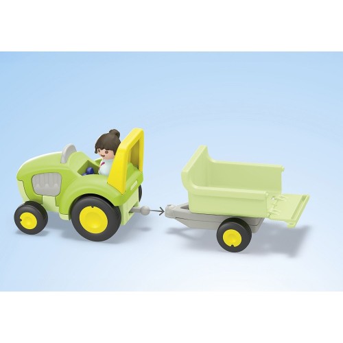 Playmobil Junior: Farm Adventure With Tractor, Trailer, And Animal Friends 71656 4008789716566