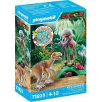 Playmobil Dinos Εξερευνητής Και Βελοσιράπτορ 71823 4008789718235