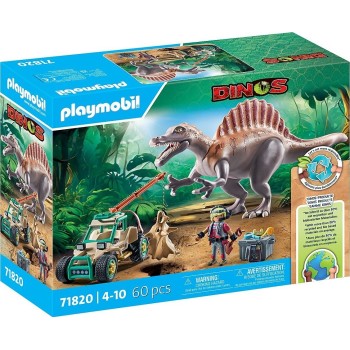 Playmobil Dinos Επίθεση Σπινόσαυρου Στο Εξερευνητικό Όχημα 71820 4008789718204
