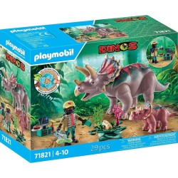 Playmobil Dinos Τρικεράτοπες Και Εξερευνητής 71821 4008789718211