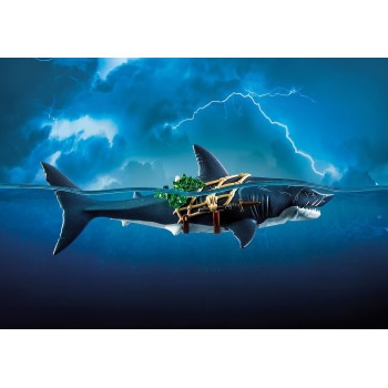 Playmobil Pirates Πειρατές Πειρατής Με Γιγαντιαίο Καρχαρία 71793 4008789717931