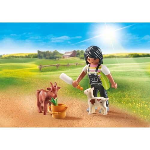 Playmobil Specialplus Γυναίκα Με Κατσικάκια 71759 4008789717597