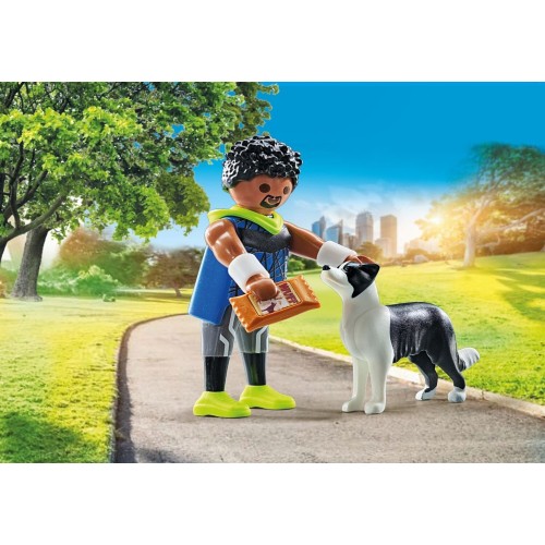 Playmobil My Life Jogger With Border Collie 71740 4008789717405