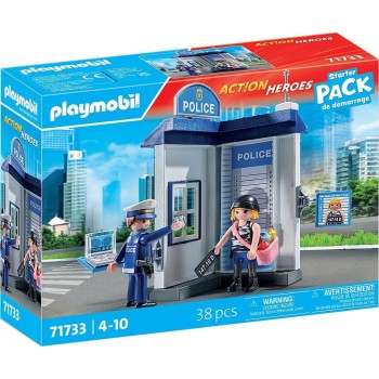 Playmobil Action Heroes Starter Pack Δωμάτιο Εξακρίβωσης Στοιχείων Συλληφθέντων 71733 4008789717337