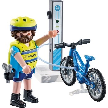 Playmobil Action Heroes Αστυνόμος Με Ηλεκτρικό Ποδήλατο 71732 4008789717320