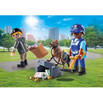 Playmobil Action Heroes Police Search With Dog 71731 4008789717313