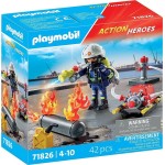 Playmobil Action Heroes Πυροσβέστης Με Αντλία Νερού 71826 4008789718266