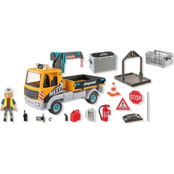 Playmobil Action Heroes Construction Truck With Crane 71750 4008789717504